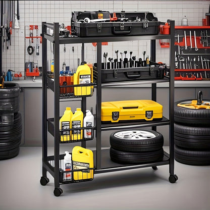 4-Tier Rolling Utility Storage Rack