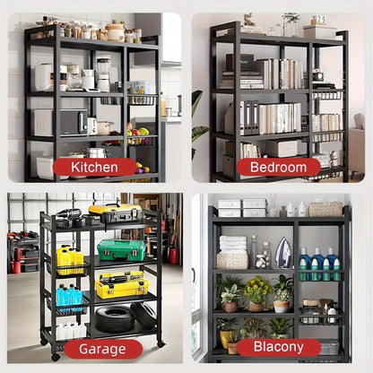4-Tier Rolling Utility Storage Rack