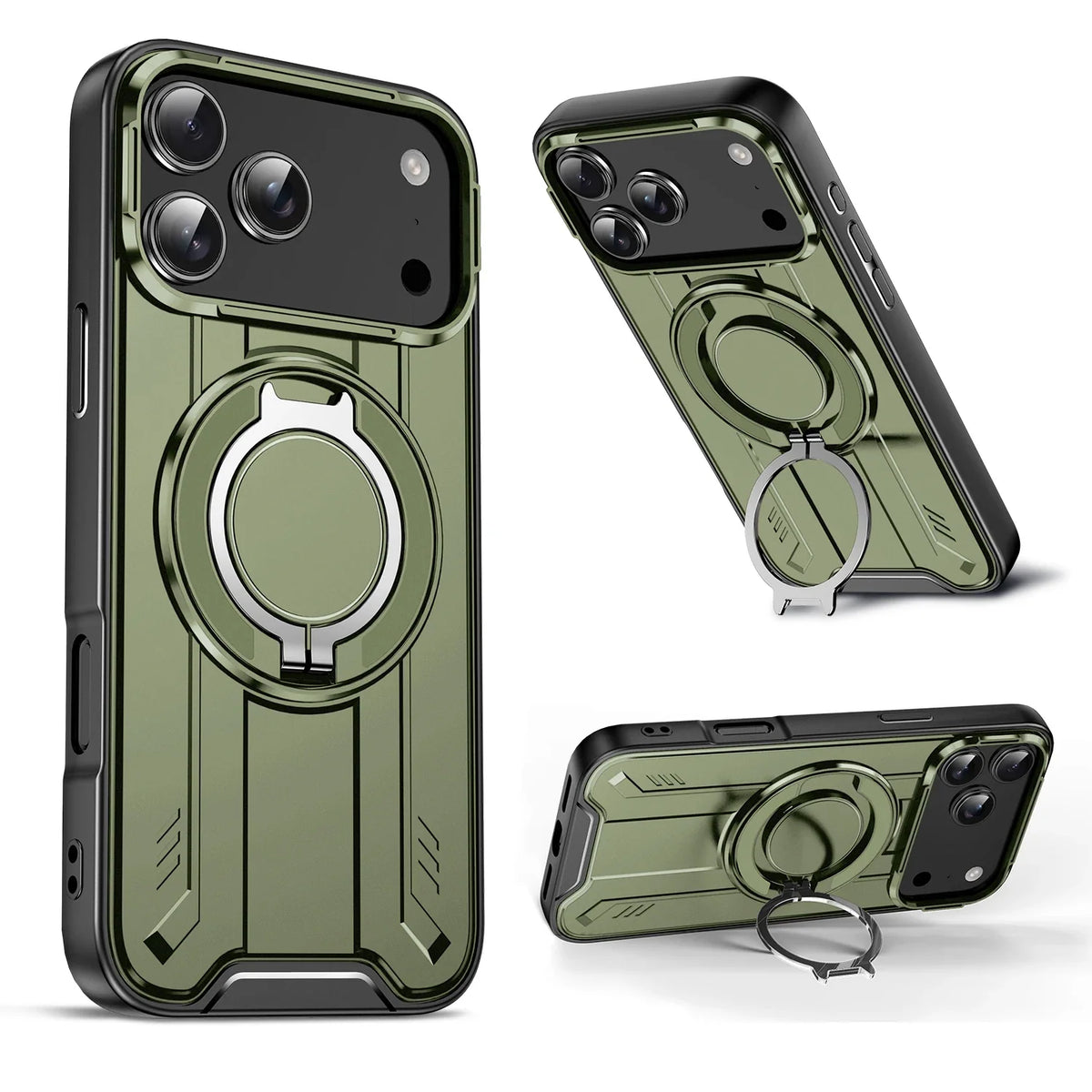 Magnetic iPhone Case with 360° Rotating Stand