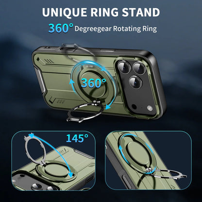 Magnetic iPhone Case with 360° Rotating Stand