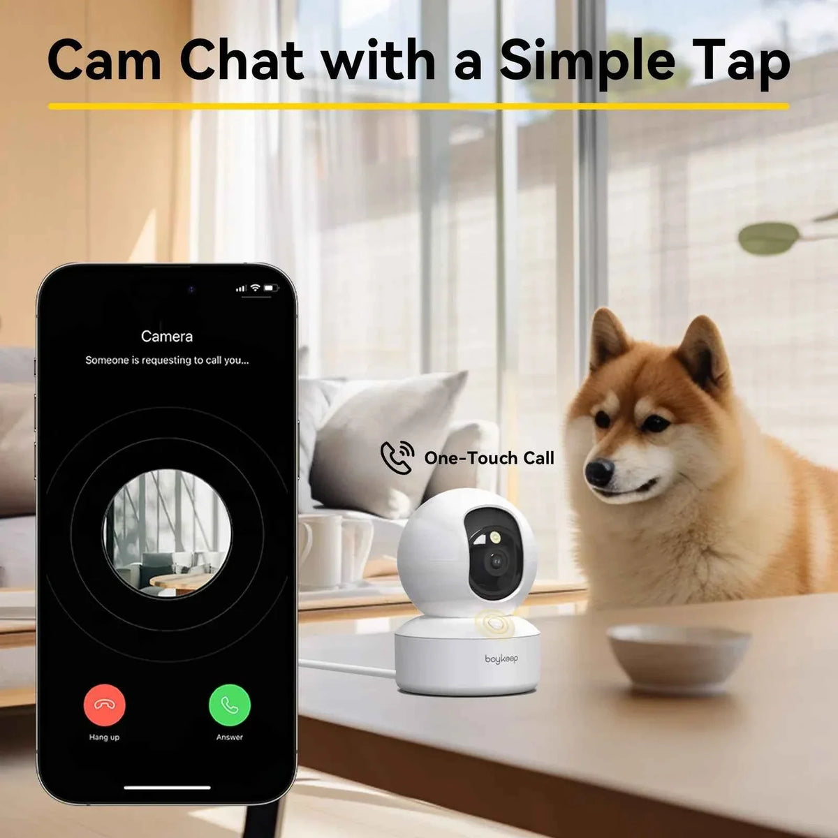 BoyKeep K30 2K Indoor Wi-Fi Security Camera