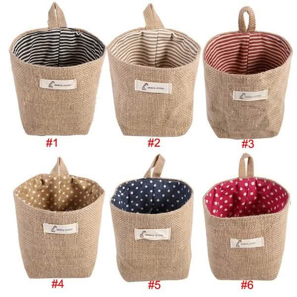 Cotton-Linen Hanging Storage Pocket