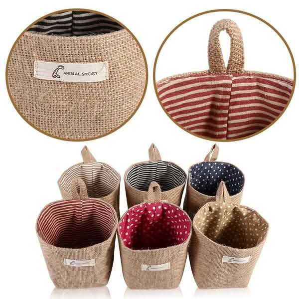 Cotton-Linen Hanging Storage Pocket