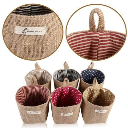 Cotton-Linen Hanging Storage Pocket