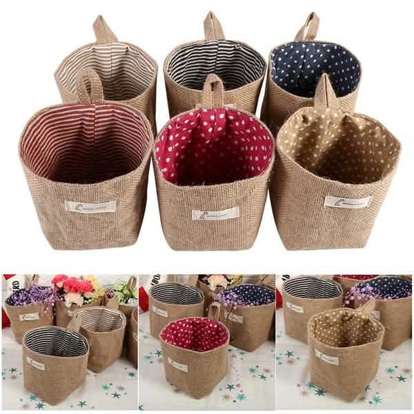 Cotton-Linen Hanging Storage Pocket