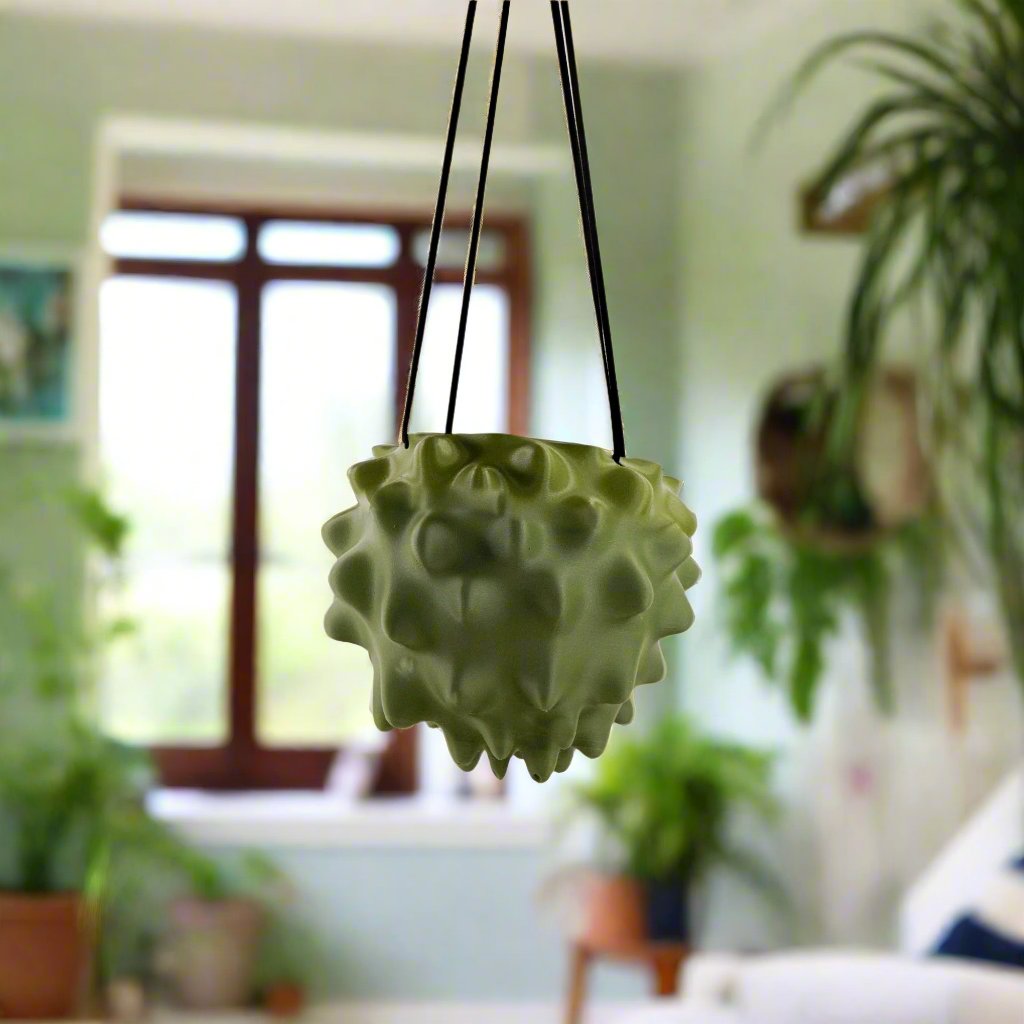 Sculptural Orb Hanging Planter