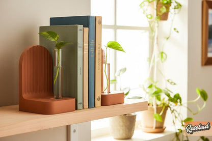 Modern Ribbed Bookend Propagation Station