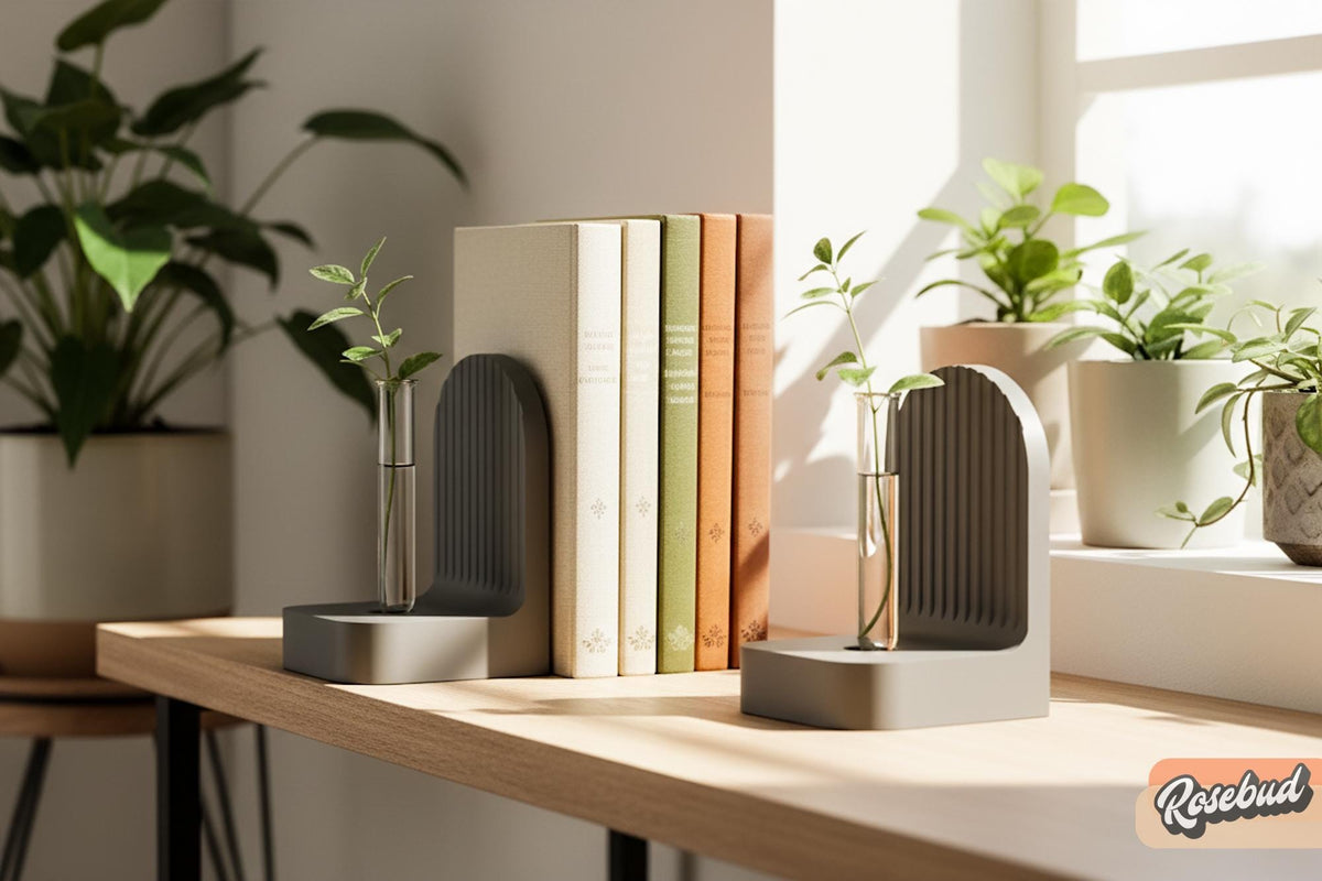 Modern Ribbed Bookend Propagation Station