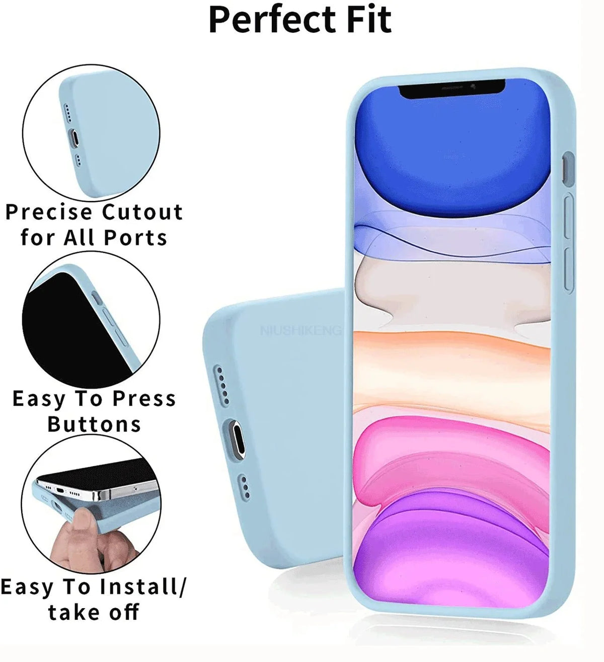 Liquid Silicone Protective iPhone Case