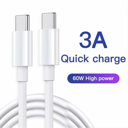 60W USB-C to USB-C Fast Charging Cable — 3.3 ft
