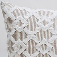 Beige Textured Accent Pillow – 20 × 20 in